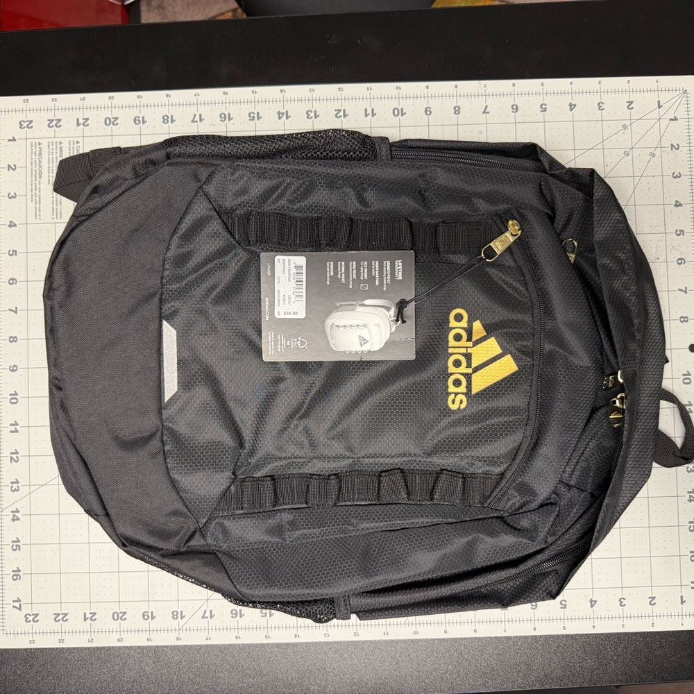 Adidas Black and Gold Men's Backpack